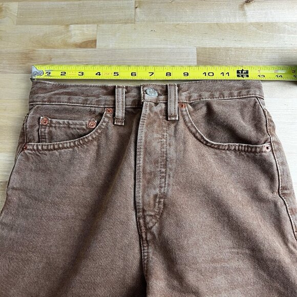 Re/Done Brown Straight Leg Jeans - Picture 11 of 14